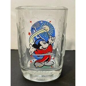 McDonald's Disney World 2000 Drinking Glass Mickey Mouse Souvenir Cup 4.5"